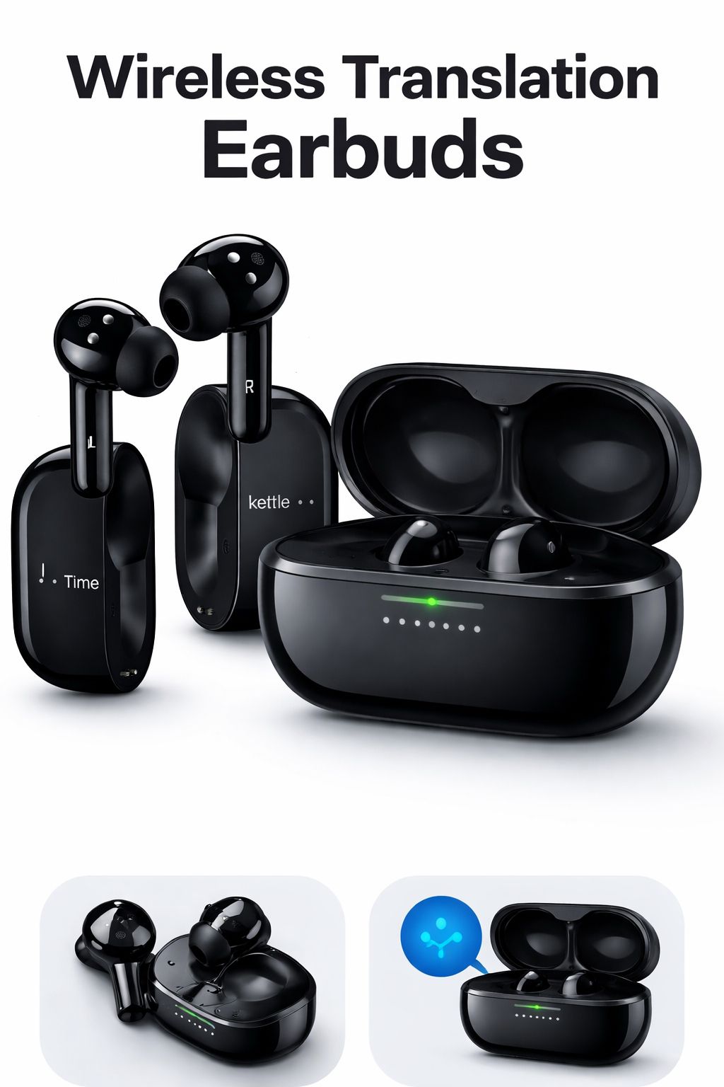 Fone tradutor Timekettle M3 com estojo de carregamento