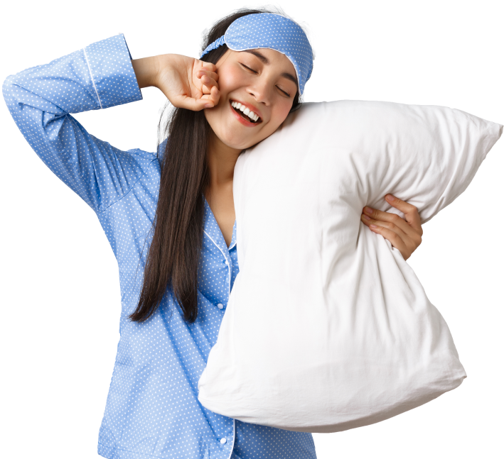 Mulher em rotina de descanso e sono