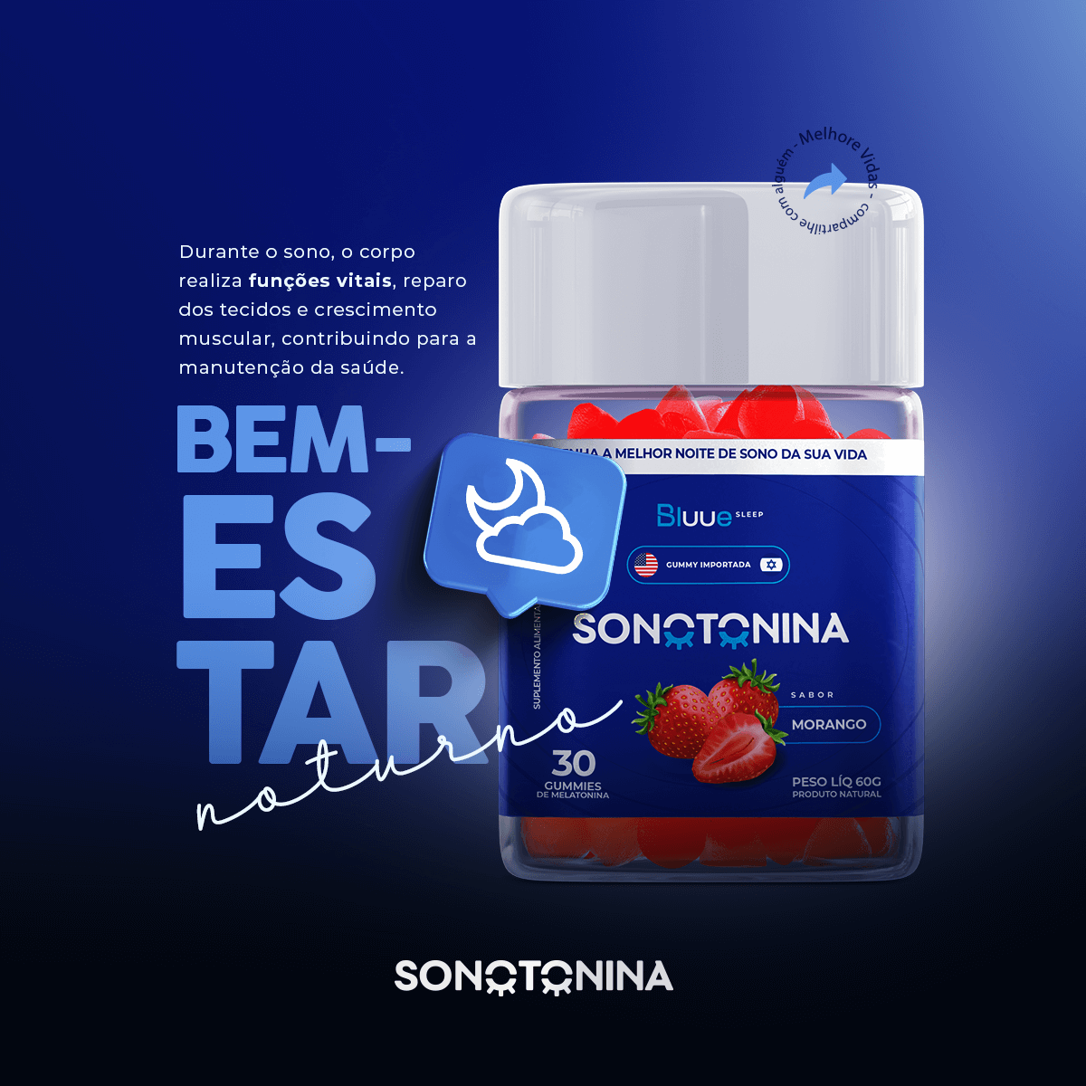 Produto Sonotonina em Goma com melatonina