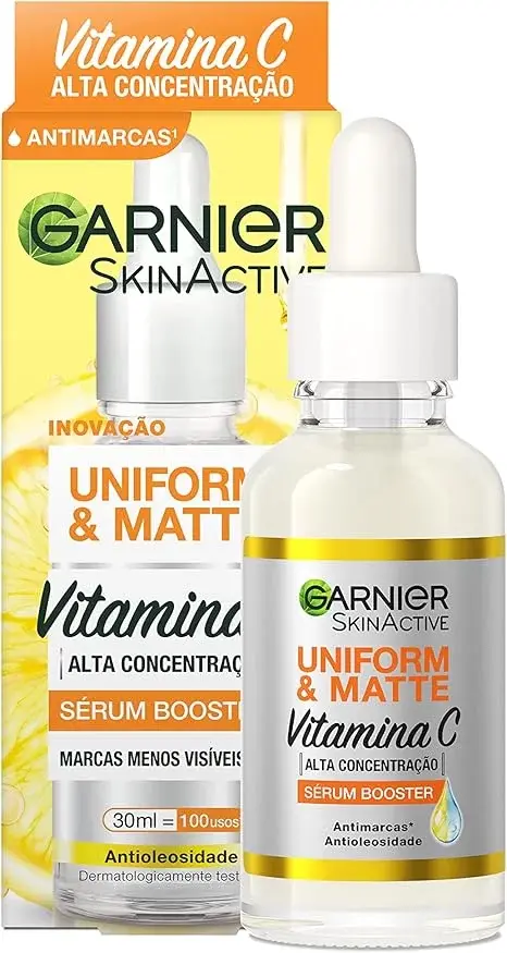 garnier gel limpeza vitamina c uniform matte anti oleosidade limpeza facial