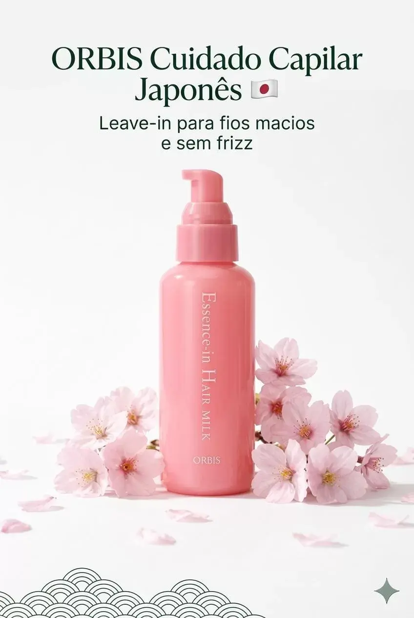 orbis cuidado capilar japones leave in hidratacao brilho reducao frizz cabelo macio