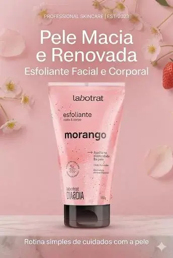 esfoliante labotrat morango renovacao pele macia