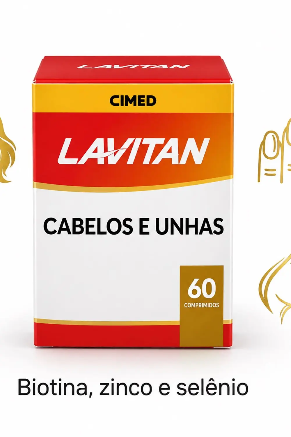 Lavitan Cabelos e Unhas com biotina, zinco e selênio
